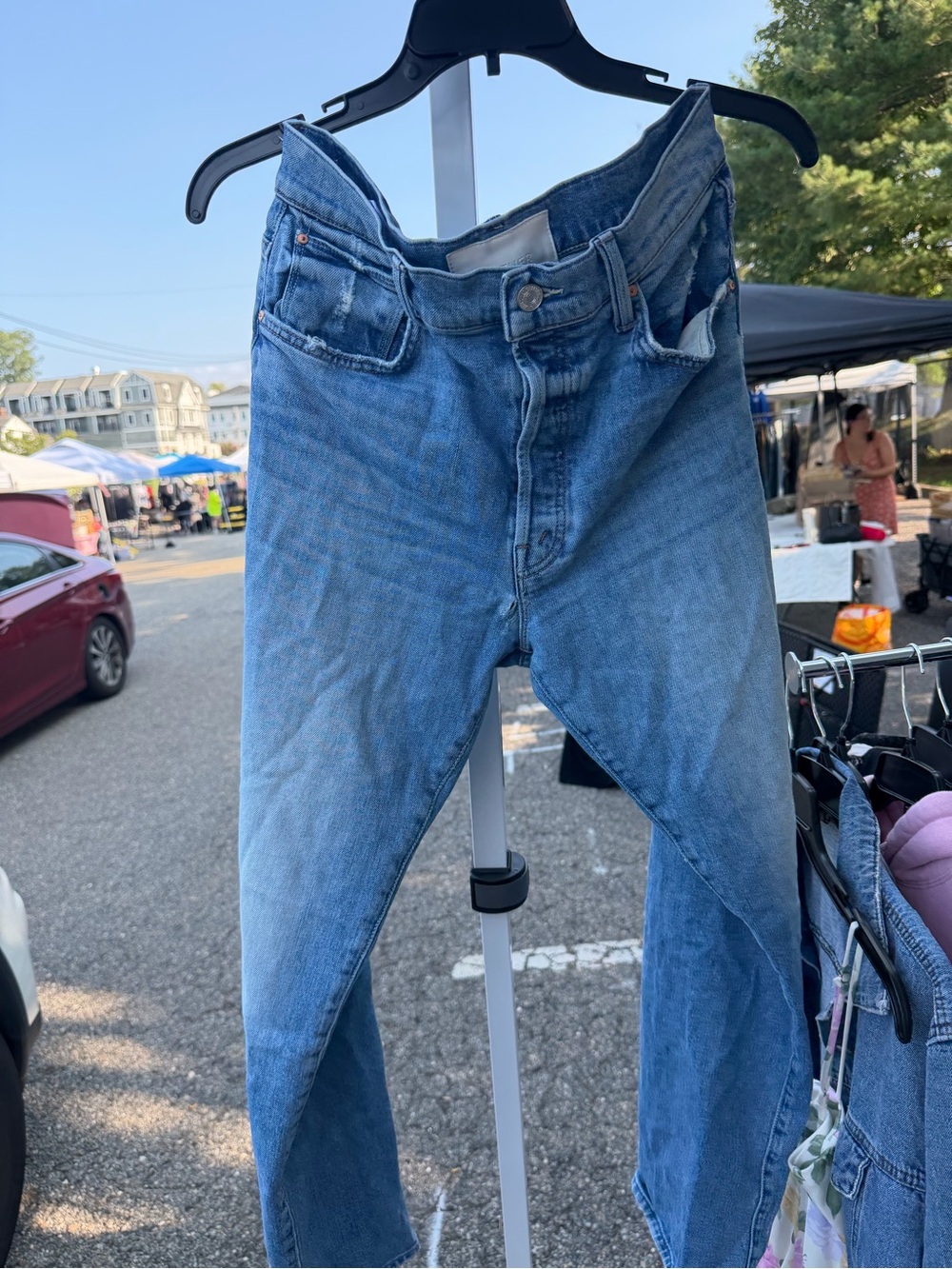 MOTHER Slim Straight Men's Jeans in Light Blue Wash